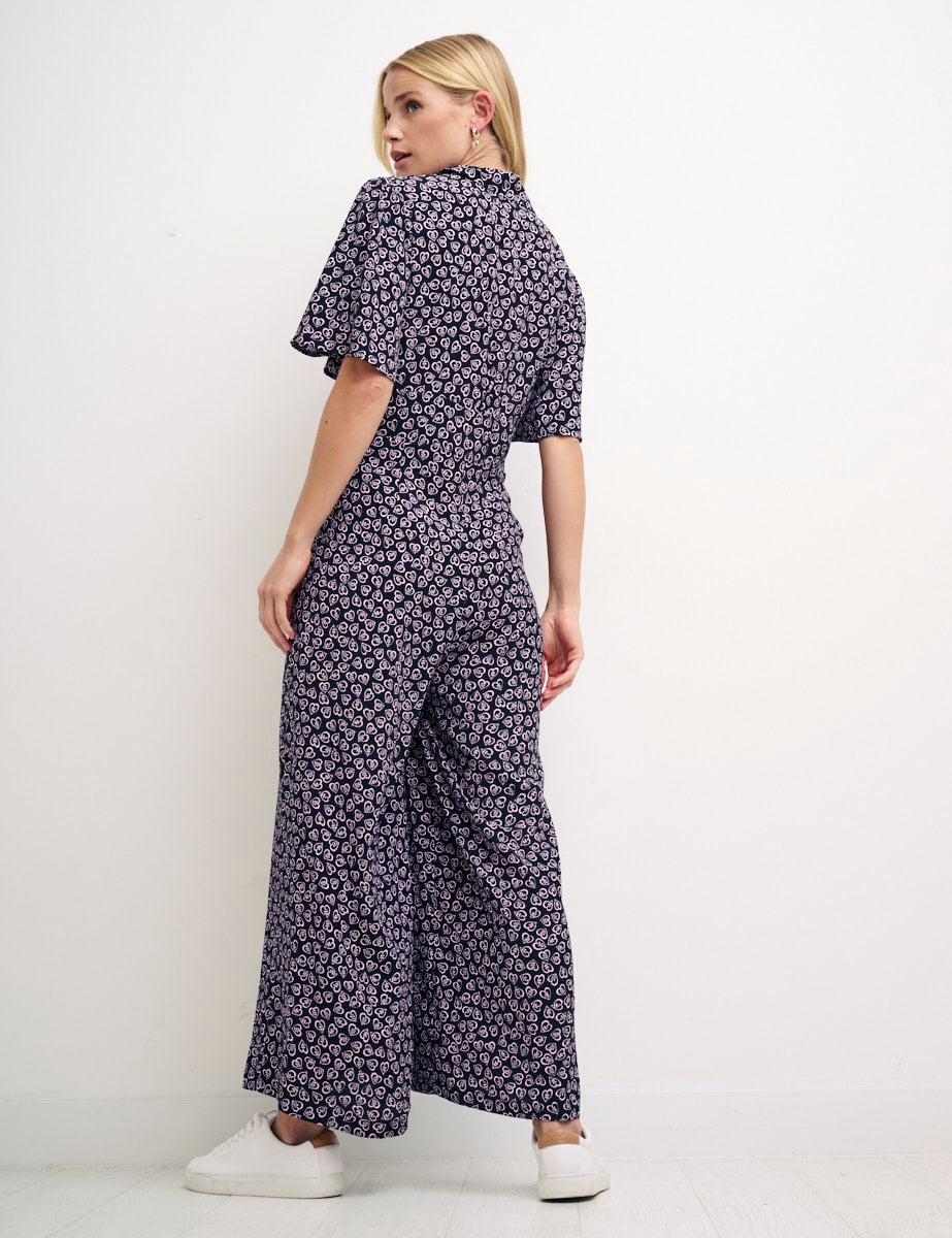 Heart Print Daisy Jumpsuit