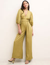 Green Puff Sleeve Melita Jumpsuit