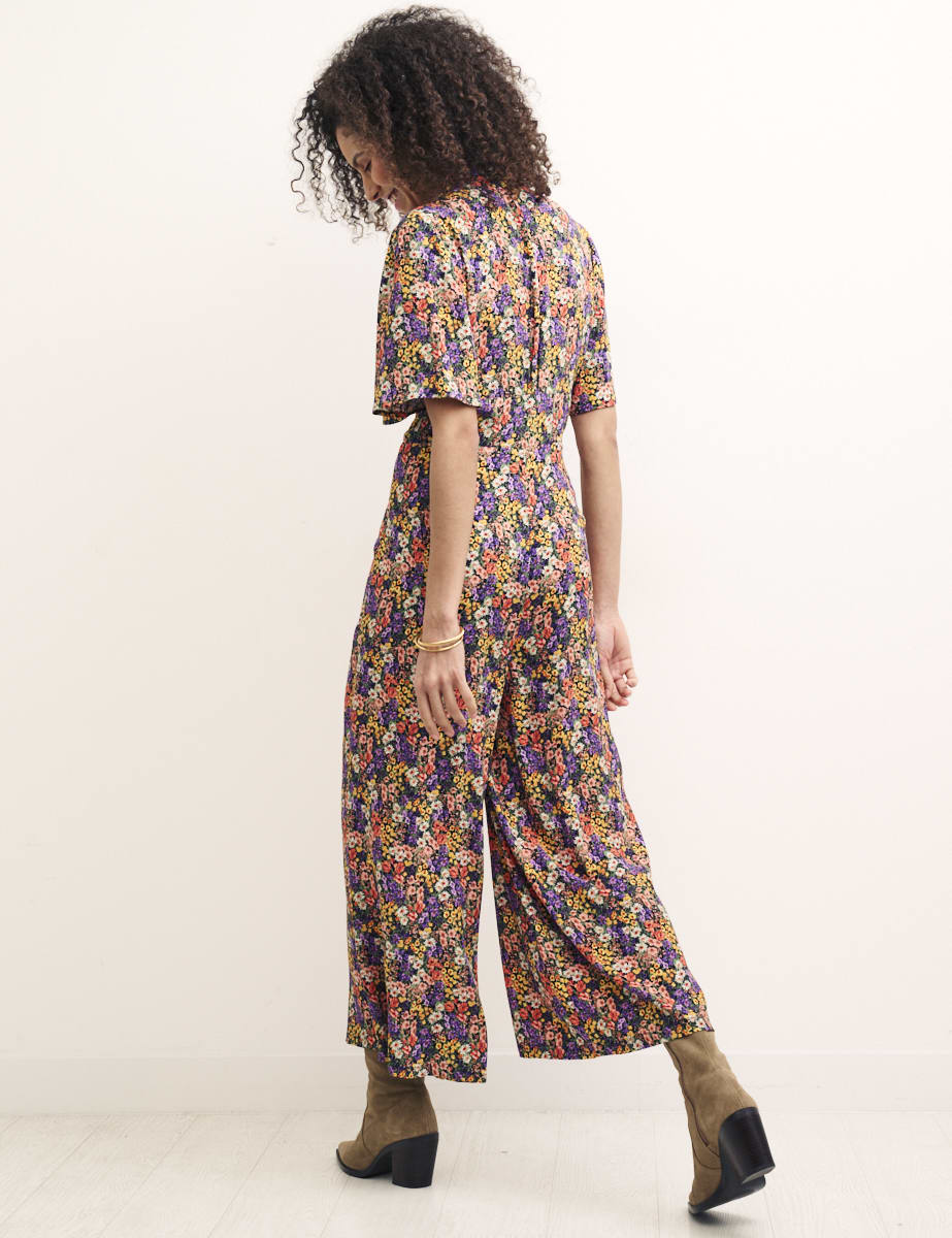 Multi Floral Daisy Jumpsuit