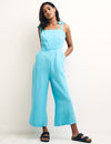 Blue Tie Shoulder Meg Jumpsuit