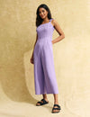 Purple Tie Shoulder Meg Jumpsuit