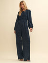 Black Polka Dot Balloon Sleeve Marion Jumpsuit