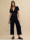 Black Jersey Twist Front Wren Jumpsuit