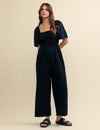 Black Harley Square Neck Jumpsuit