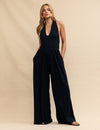 Black Halter Neck Landon Jumpsuit