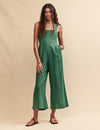 Green Linen-blend Tara Jumpsuit