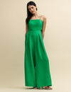 Petite Green Linen-blend Rory Jumpsuit