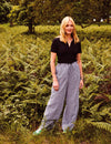 Fearne Cotton Black Gingham Check Wide Leg Trousers