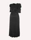 Maternity Black Satin Jacquard Moira Midaxi Dress