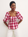 Pink Check Lisa Top