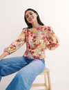 Multi Big Floral Selena Blouse