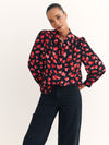 Black Meredith Heart Zara Blouse