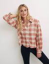 Orange & Cream Check Delia Check Shirt