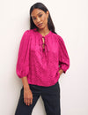 Heart Jaquard Pink Ilaria Blouse