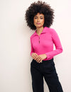 Pink Long Sleeve Sutton Top