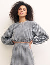 Black/White Gingham Bonnie Co Ord Top