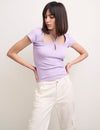 Lilac Halter Neck T-Shirt