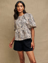 Animal Spot Print Bernie Blouse