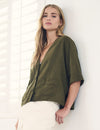 Khaki Green Short Sleeve Shirt