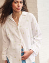 White Embroidered Cotton Shirt