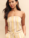 Yellow Sunny Bandeau Top