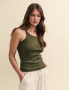 Khaki Green Jersey Cami Top